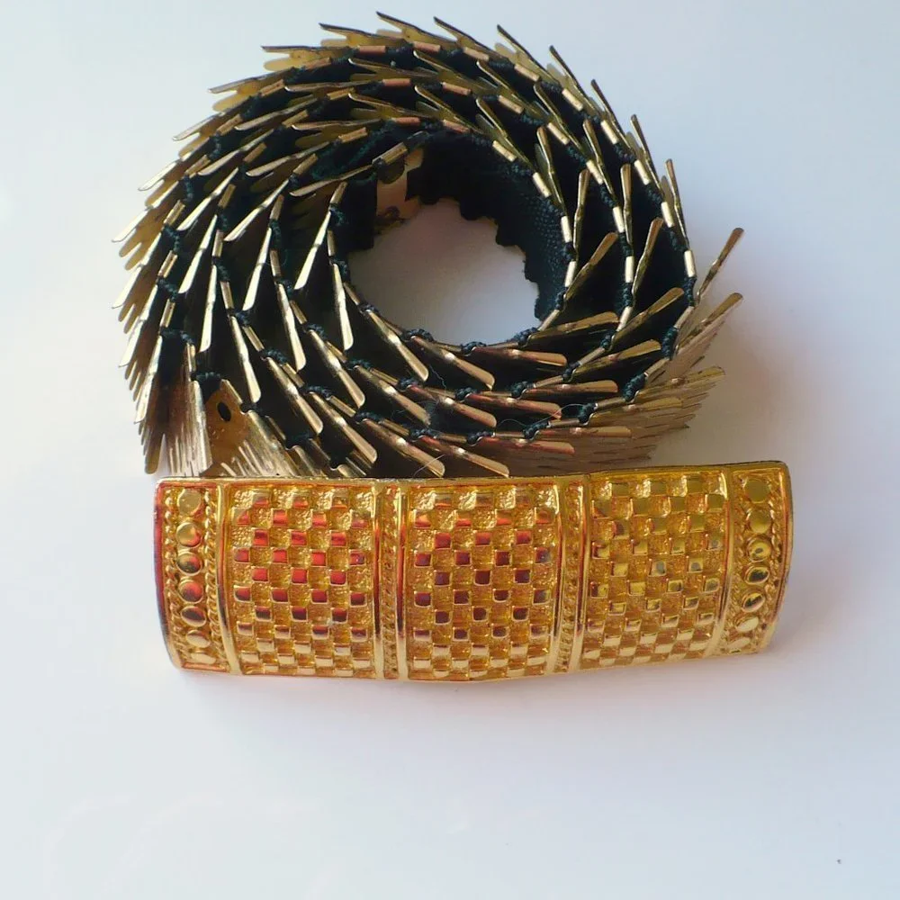 ❤️  Vintage Gold Stretch Elastic Fish Scale Belt - Picture 5 of 7
